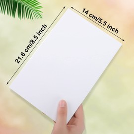 Geyee White Blank Books to Write Stories Unlined Sketch Paper White Notebooks Bulk 5.5 x 8.5 Inch Write Your Own for Journaling, Art, Writing, Drawing Supplies, 24 Pages(100 Pcs)