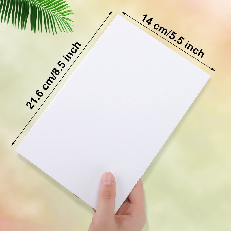 Geyee White Blank Books to Write Stories Unlined Sketch Paper