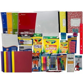School Supplies Bundle For Elementary 3rd 4th 5th Grade Students - White Binder