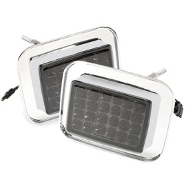 Kojem Pair Turn Signal Light Lamp Compatible with 2003-2009 Hummer H2 Base Amber LED Parking Lamp Smoke Lens Left & Right Side Replacement for 15060530 15060529