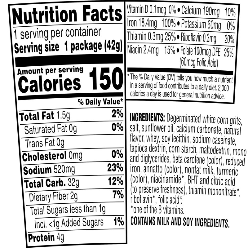 Quaker Instant Grits, Butter Flavor, Breakfast Cereal 1.48 Ounce (Pack