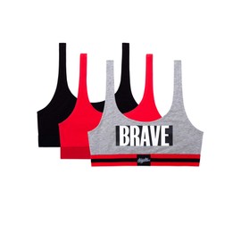 Fruit of the Loom Girls' Cotton Built-up Stretch Sports Bra, Heather Grey/Black/Crantastic-Wonder Woman, 32