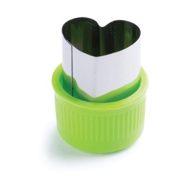 HIC Kitchen Mini Fruit and Vegetable Cutter Garnishing Set, Stainless Steel Safety Blades, 18-Piece Set