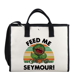 Little ShopHorrors Inspired tote Bag Horror Movie Fans Gift Spooky Horror Musical tote Toiletry Bag (FEED ME SEYMOUR tote ca)