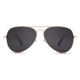 VIA LEECA Polarized Oversized Aviator Sunglasses Men Women, Retro Classic Large Metal UV Protection Driving Fishing Sports Sun Glasses Gift Mirrored Grey