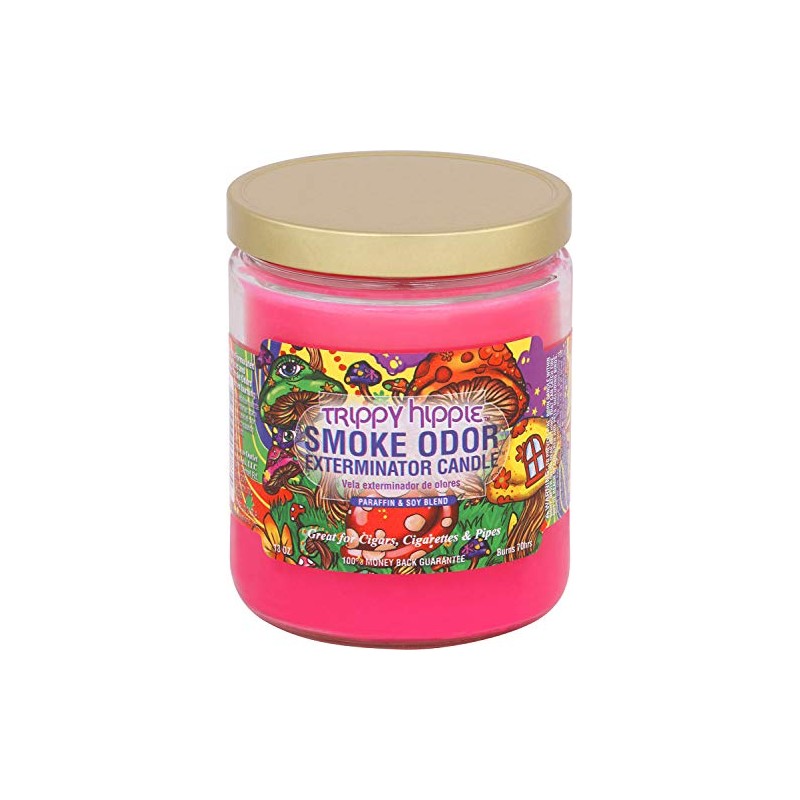 Smoke Odor Exterminator 13oz Jar Candle, Trippy Hippie