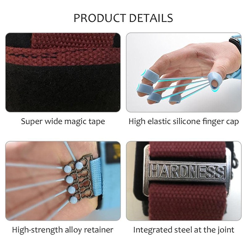 Edinber Finger and Hand Stretcher Exerciser with Resistance Band Hand
