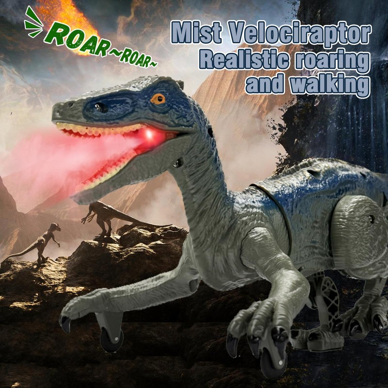 Remote Control Velociraptor, Dinosaur Toy for Kids 4-12