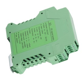 ANGGREK Splitter,4-20Ma,DC 24V DC Current Isolator Transmitter 4-20mA PLC Detect Conditioner (One into Two Out 4-20mA to 4-20mA)