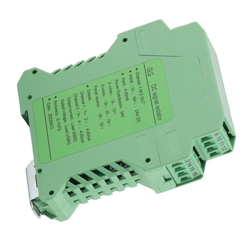 ANGGREK Splitter,4-20Ma,DC 24V DC Current Isolator Transmitter 4-20mA PLC Detect