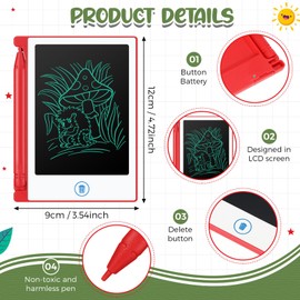 Zhehao 24 Pack LCD Mini Writing Tablet for Kids 4.5 Inch Doodle Board Bulk Erasable Reusable Electronic Drawing Pad Birthday Party Favors Goodie Bag Classroom Gifts(White)