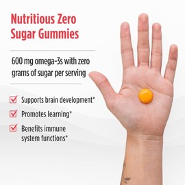 Nordic Naturals Zero Sugar Children’s DHA Gummy Chews, Tropical Punch - 45 Gummy Chews for Kids - 600 mg Total Omega-3s - Brain Development, Learning,