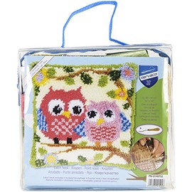 Vervaco 1-Piece Latch Hook Cushion Owls