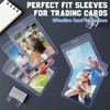 DEDC 100Pcs Semi Rigid Card Holder, Semi Rigid Card Sleeves