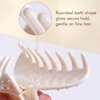 Emma Lily Cream Acetate Fan-shape Hair Claw Clip with Pearl