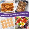 TeamFar Toaster Oven Pan Set of 2, Stainless Steel Toaster
