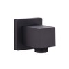 Keenware KSA-187 Lunar Square Brass Shower Wall Elbow Outlet, Black
