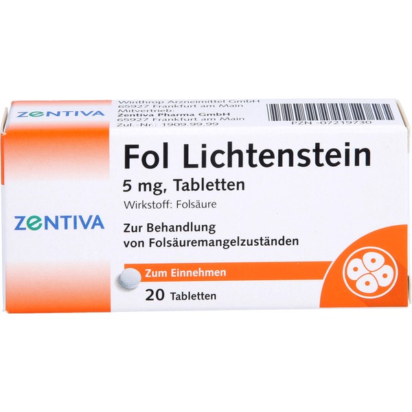 Fol Lichtenstein, 5 mg, Tabletten, 20 St TAB