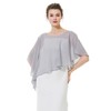 BEAUTELICATE Women's Chiffon Scarf Stole Elegant Cape Cape for Bride
