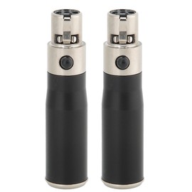 2PCS Mini XLR 3pin Male to Mini XLR 4pin Female Zinc Alloy Casing Audio Adapter Connector