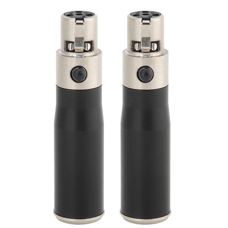 2PCS Mini XLR 3pin Male to Mini XLR 4pin Female
