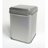 Silver 50 gram 8 centimeter square tin caddy