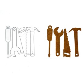 Stanzenshop Cutting Dies Four Tools Tool Hammer Saw Screwdriver Cutting Dies Stencils Scrapbooking Card Making DIY Embossing Stencils