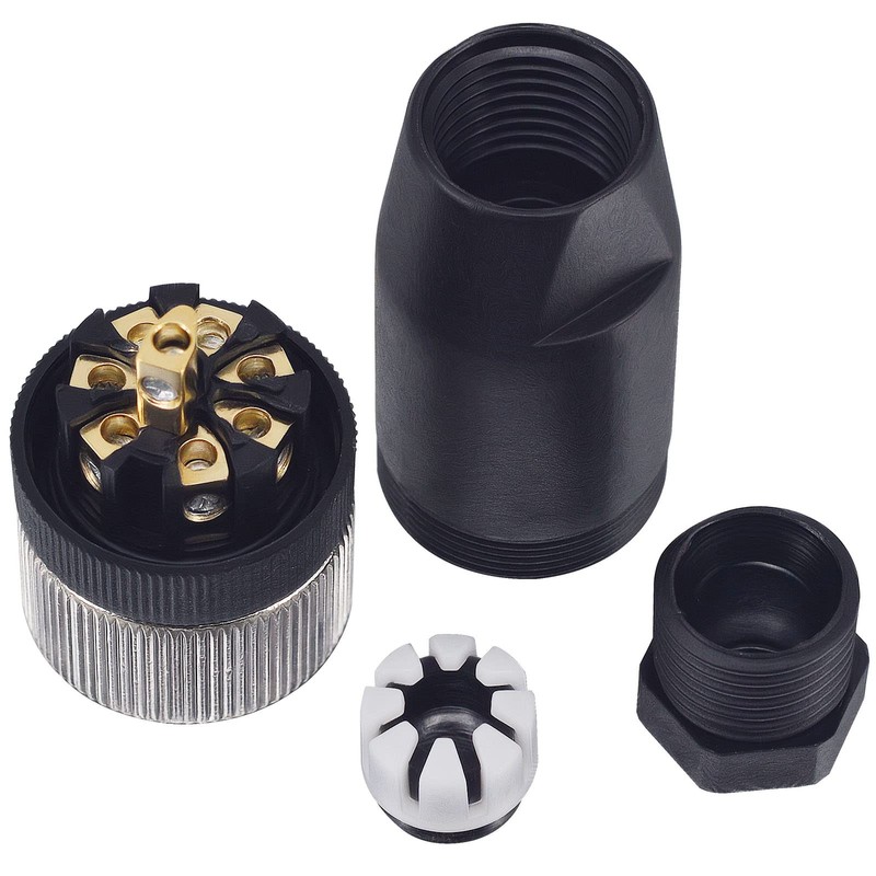 M12 8-Pin Female Circular Aviation Connector Plug 12mm Waterproof Circular