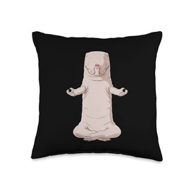 Funny Yoga Animal Naked Mole Rat Throw Pillow