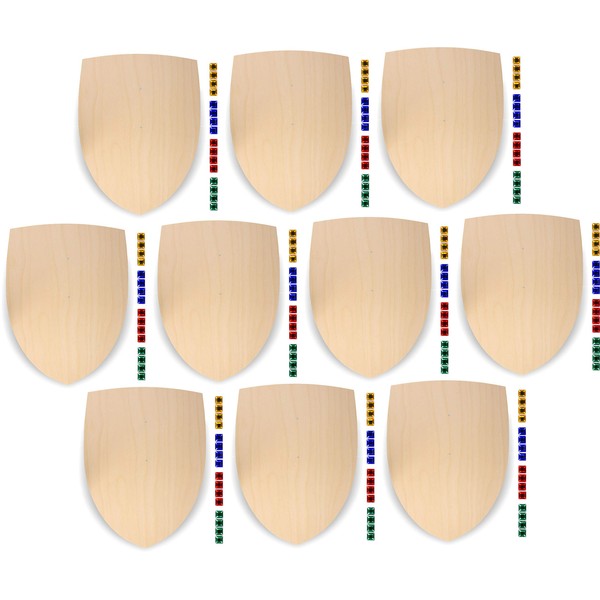 10 x Knight Shield (without handle or loop) made of