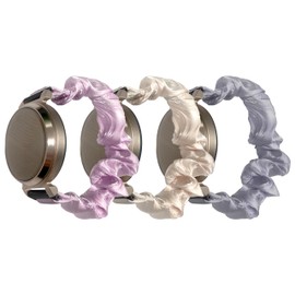 EANWireless Compatible for Garmin Lily 2 Watch Band,14mm Soft Cloth Elastic Scrunchie Watch Band With Black Quick Release Ear Women Replacement Accessory Compatible for Garmin Lily2 Bands