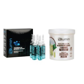 Tahe Blumin Kit - Intense Nourishing Treatment 10x15ml + Blumin Hair Mask (700ml, Coconut & Bamboo)