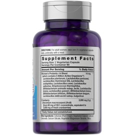 Probiotic for Women with Cranberry | 90 Capsules | 14 Probiotic Strains | Non-GMO, Gluten Free Supplement | by Horbaach