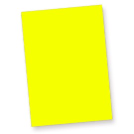 Neon Paper Extreme Neon Yellow 50 Sheets DIN A4, 80 g/m² Letter Paper, Luminous Paper Party Decoration Craft Paper