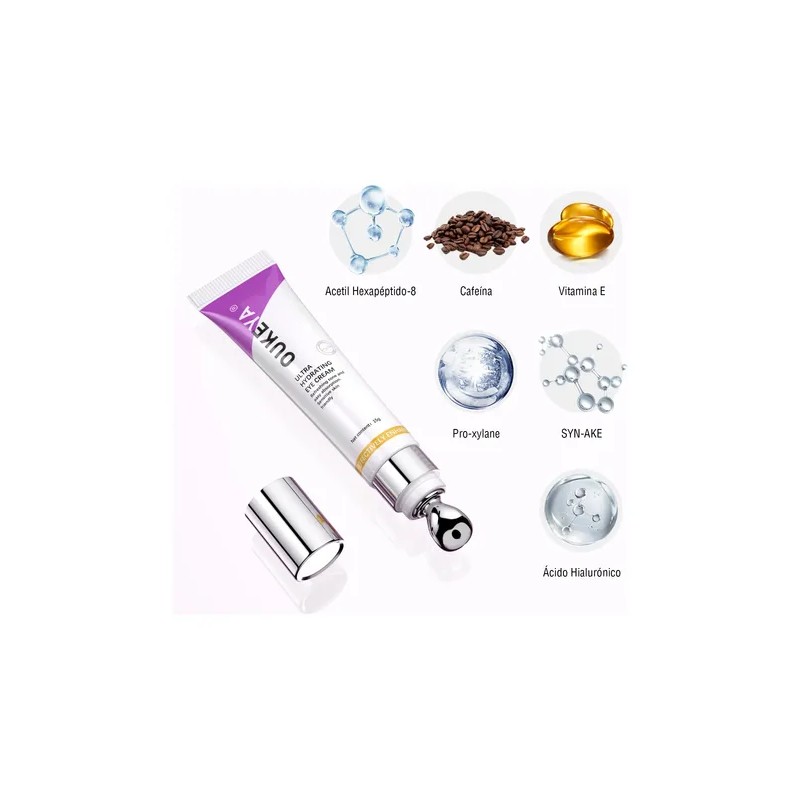 Antiarrugas Ojeras Bolsas Hidratante Ojos Rodillo Oukeya 15g