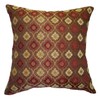 20x20 Burgundy and Gold Bulbs Brocade Decorative Throw Pillow Cover