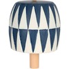 Carson 12.5" Navy and White Triangles Ceramic Bell - Stoneware