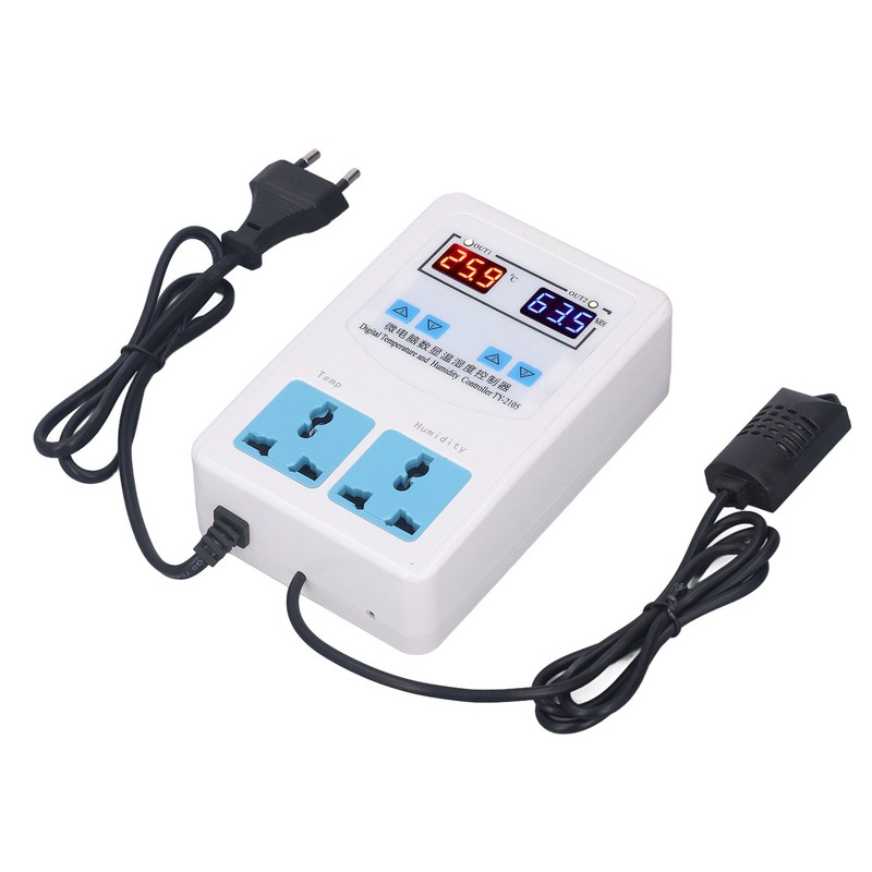 Temperature Humidity Controller -20~60℃ 0~100.0%RH LCD Display Humidistat Thermostat AC