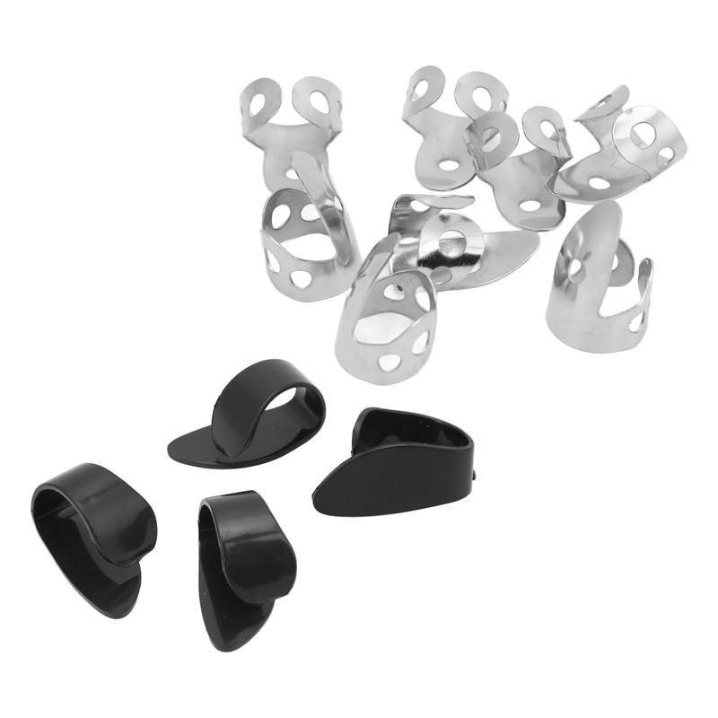 12Pcs Guitar Finger Pick Bass Thumb Protector Instrument Accessory Set