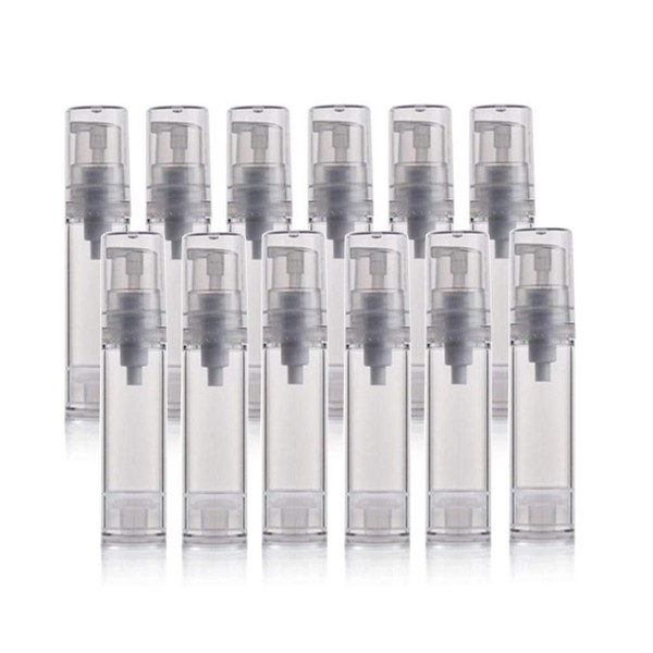 12PCS Transparent Empty Vacuum Plastic Lotion Pump Bottles With Clear