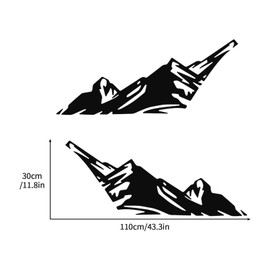 ramuel Compatible with Mountain Graphics Decal Car Side Skirts Vinyl Body Decorative Stickers Universal 2PCS for All Jeep SUV（Black