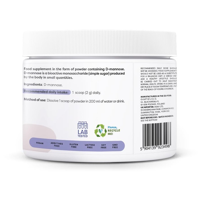 Osavi D-mannose Powder, 2000mg - 120 Grams