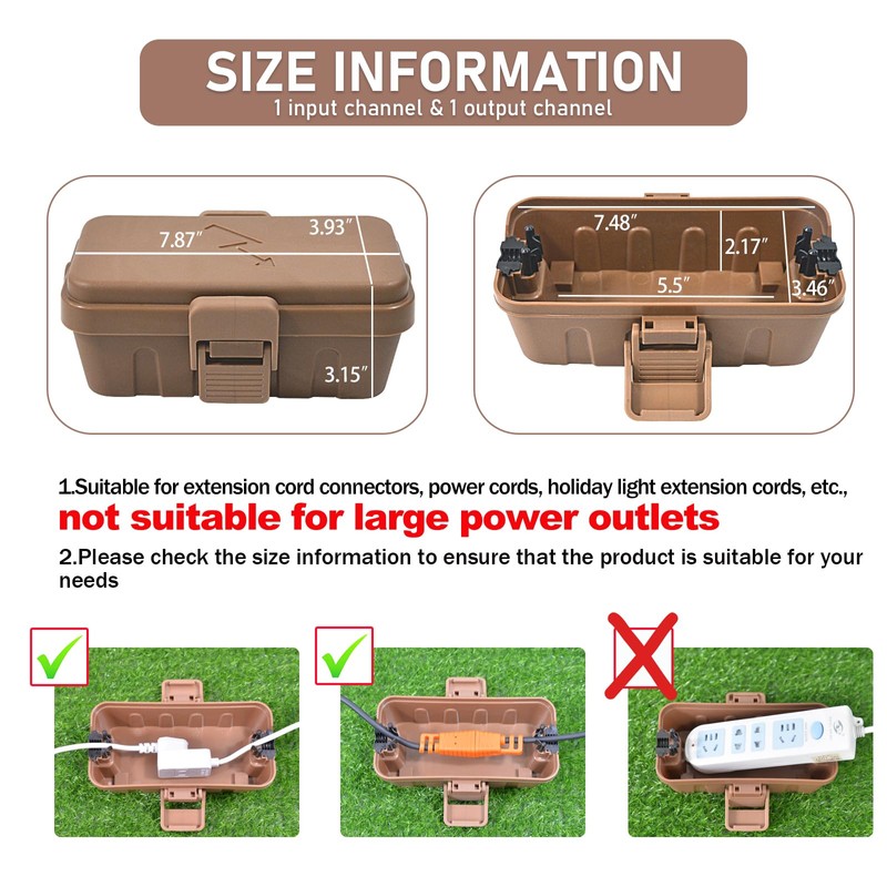 Hrensaw Small Weatherproof Electrical Connection Box(6 x 3.5 x 2.2inch),Outdoor