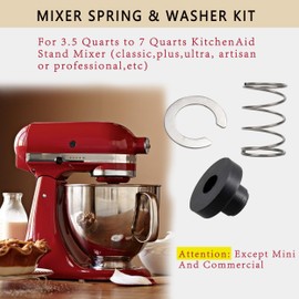 Spring And Washer Replacement Accessories For Kitchenaid Mixers 3.5 Quarts To 7 Quarts,Rubber Washer Mixers Attachments For Kitchen Aid Mixer Parts Quick Install Components
