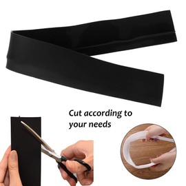 CozyKit Silicone Kitchen Stove Counter Gap Cover Long & Wide Gap Filler (2 Pack) Seals Spills Between Counters, Stovetops, Washing Machines, Oven, Washer, Dryer - Heat-Resistant and Easy Clean (Black)