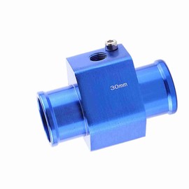 Qiilu Universal Metal Car Water Temp Joint Pipe Hose Temperature Sensor Adapter Blue(30mm)
