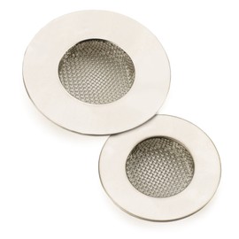 RSVP International Dishwasher Safe Sink, Strainer Set of 2, Stainless Steel
