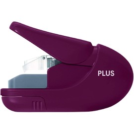 Plus, Staple Free Stapler, Paper Clinch, 5 Sheet stapling Capacity, Japanese stapling Technology, Wine