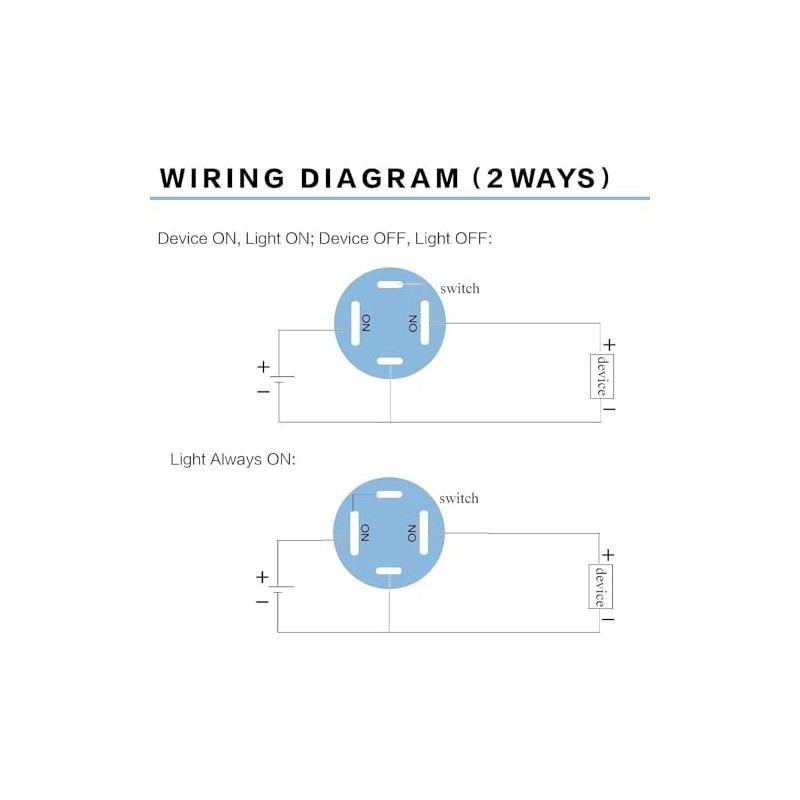 Gebildet Gebildet 19mm 20A/12-24V Blue LED Latching Stainless Steel Push
