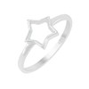 TISHAVI Star Shape Sterling Silver Ring, Size 9, 925 Silver